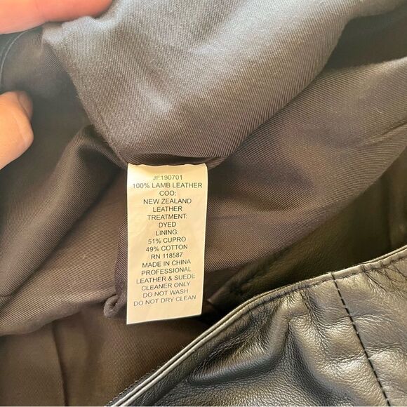 Jason Wu Straight-Leg Lamb Leather Black Pants‎ Size 4 - Picture 12 of 12